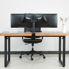 Uplite Dual Monitor Mount Arm Pole Height Adjustable Stand for Two Screens 17" - 32"-Heavy-duty and sleek design with use of premium grade aluminum and steel materials. Each arm has 1-8kg/2.2-17.6 lbs weight capacity