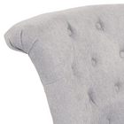 Hannah Tufted Office Chair, Fog-Grey Wood Base and Metal Finish with wheel carpet castors