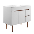 Modway - Harvest 36" Vanette de salle de bain - Gris blanc-Assemblée requise