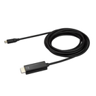 StarTech USB-C to HDMI Cable, 10 ft., Black (CDP2HD3MBNL)-Install at your home workstation or office hot desk to make your USB-C computer compatible with your HDMI display