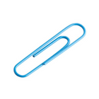 JAM Paper Colored Jumbo 2" Paper Clips - Baby Blue - 2 Packs of 75-These colorful paperclips are great for organizing papers at home, school, or the office