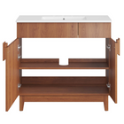 Modway - Miles 36" Vanette de salle de bain - Noyer blanc-8