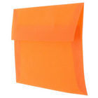 JAM Paper A2 Invitation Envelopes, 4.38 x 5.75, Orange Translucent Vellum, 50 Pack (PACV619I)-Blank interior for personalized message