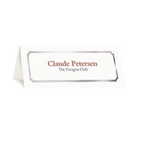 St. James Classic Place Cards - 1-3/4 x 4-1/4" - Laser/Inkjet Printable - White - Silver Foil - 60 Pack-Premium 65 lb cover paper, classic silver foil