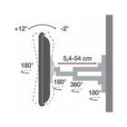 Techly Ultra Slim Wall Mount with Level, 40"-65"-Decorative sleeves on the arms for better cable management and nice appearance