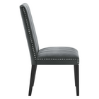 Modway - Catalyst Performance Velvet Fauteuils d’accompagnement à manger - Gris - Ensemble de 2-Rubberwood Legs