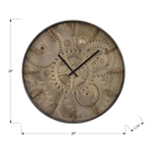 Monarch Specialties Clocks 20" Round Clock - Brown -No assembly required, simply insert 1 AA battery (not included), hang up and enjoy this unique decorative accent transform your space