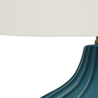 Monarch Specialties 24" H Transitional Table Lamp - Blue Ceramic / Ivory / Cream Shade-Only minor assembly is needed with illustrated instructions included and backed by 2 year limited warranty against manufacturer's defects for a high quality accent piece