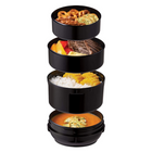Bocal à lunch isolé Zojirushi JBE - 41 onces - noir de carbone-4 bols intérieurs passent au micro-ondes et restent bien contenus dans un bocal avec un couvercle à clipser
