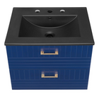 Modway - Daybreak 24" Vanette de salle de bain - Bleu Noir-Conception murale