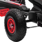 Aosom - pedal go Kart avec siège réglable, roues en caoutchouc et amortissement - rouge-Siège baquet réglable à 3 positions 