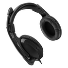 Adesso Xtream H5 Wired Multimedia Stereo Headset - Black-6ft (1.8m) durable cable with 3.5mm audio port for versatile connectivity