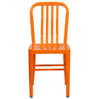 Flash Furniture Orange Metal Indoor-Outdoor Chair-Industrial Style Modern Chair