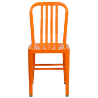 Flash Furniture Orange Metal Indoor-Outdoor Chair-Industrial Style Modern Chair
