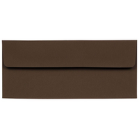 JAM Paper #10 Business Envelopes - 4.125" x 9.5" - Chocolate Brown Recycled - 50 Pack-Colour: Chocolate Brown 