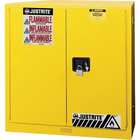 Justrite Sure-Grip Ex Flammable Storage Cabinets, Sliding Door, Self-Closing, 43" x 18" x 44"-Double wall welded 18-gauge steel construction with 1 1/2" of insulating air space