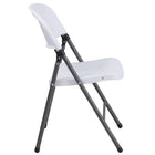 Flash Furniture – Chaise pliante en plastique Hercules, capacité de 330 lb, structure anthracite, blanc, 6/paquet-Capacité de poids de 650 lb