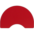 Flash Furniture Mobile 48"W x 72"L Kidney HP Laminate Activity Table, Red-Perfect shape for group learning