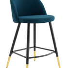 Modway - Cordial Tissu Tabourets de comptoir - Azure - Ensemble de 2-Assemblée requise