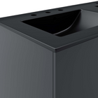 Modway - Vitality Double évier 48" Vanette de salle de bain - Gris Noir-Assemblée requise