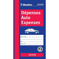 Blueline - Livret de dépenses pour la voiture, bilingue-Reliure cousue à cheval avec couverture souple  