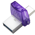 Kingston DataTraveler microDuo 3C USB Type-C and Type-A Flash Drive - 64GB -Fast data transfer speeds up to 200MB/s read