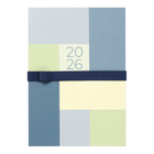 Letts - 2026 Agenda hebdomadaire/mensuel Gradient - 8-1/4 po x 5-5/6 po - Couleurs assorties - Multilingue-Couverture laminée, rigide et mate
