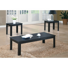 Monarch Specialties - 7840P Ens De Tables - 3Pcs/Noir-Assemblage requis