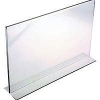Eddie's Bottom Loading Sign Holder - 7" H x 11" W - Clear Acrylic - 6 Pack-Acrylic Sign Holder