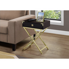 Monarch Specialties - 3556 Table D'Appoint - 24 po H/Espresso/Metal Or-Assemblage requis