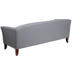Sofa de la série HERCULES Imperial en cuir gris (111-3-GY-GG)-Rembourrage en LeatherSoft gris