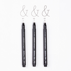 Tombow - Stylos pour le dessin, encre noire, paq./3-Excellents résultats lorsqu'utilisé avec du papier pour le dessin, le marqueur, l'aquarelle et les techniques mixtes