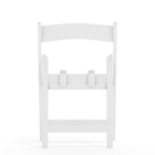 Flash Furniture Kids White Resin Folding Chair with White Vinyl Padded Seat-White Frame Finish