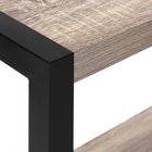 Monarch Specialties 2083 Accent Table - 22"H/Dark Taupe/Black Metal-Finished on all sides for flexible placement in living rooms, bedrooms, or any room in need of a side table