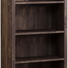 Monarch Specialties 7404 48"H Bookcase - Brown Reclaimed Wood-Look/ Adj. Shelves-Large storage area with 3 thick panel adjustable shelves and 1 fixed bottom shelf for storage or display