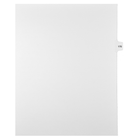 Markmaker - Intercalaires imprimes Legal, Blanc, 1/15th coupe, format lettre, sans trous, 25 tabs/PQT, 5 PQT/Boite, Numero 170-Intercalaires imprimes Legal