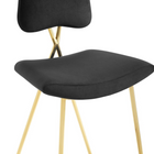 Modway - Ponder Performance Velvet Tabouret de comptoir - Noir-8