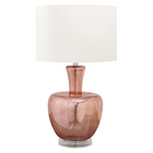 Monarch Specialties - Luminaire - 26 po H Lampe De Table - Verre Rose Poussiéreux - Abat-Jour Ivoire / Crème - Contemporain-Cette lampe de table contemporaine de 26 pouces de haut, dotée d'un élégant corps en verre rose poussiéreux sur une base en acrylique transparent et d'un élégant abat-jour en tissu ivoire, est parfaite pour ajouter une touche de sophistication à n'importe quelle pièce
