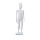 Mannequin tête d’œuf enfant incassable avec base en verre Can-Bramar, 3 à 4 ans, 43 po de hauteur, blanc soufflé (PL-K11)-Bras tendus pour faciliter l’habillage