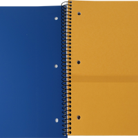 Five Star 1-Subject Notebook, Heavyweight Paper, Perforated, Assorted Colours, 8-1/2" x 11", 200 Pages-Handy reinforced  pocket divider keeps loose papers organized