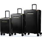 Champs - Luxe Ensemble de Bagages 3 Pièces - Noir-Système d'expansion sur toutes les mallettes