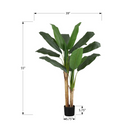 Monarch Specialties - Plante Artificielle - 55 po H - Bananier - Mis En Pot - Touche Réelle - Feuilles Vertes - Pot Noir-La plante de sol factice facile à entretenir est faite à partir des matériaux de la plus haute qualité et ne nécessite aucun entretien ni d'arrosage, pour un accent décoratif durable et respectueux de l'environnement qui durera toute une vie