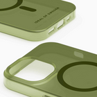 Ideal of Sweden - Étui Clear Entry MagSafe pour iPhone 15/14/13 - Kaki-Protection complète sur mesure