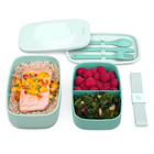 Bentgo Classic Lunch Box - Coastal Aqua-BPA-Free Materials: Bentgo Classic lunch box containers are made of FDA food grade materials without BPA, vinyl, lead, or PVC