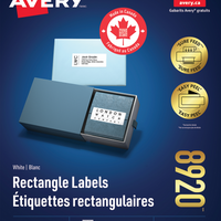 Avery Easy Peel Laser/Inkjet Address Labels - 1" x 2-5/8" - White - 300 Pack-Bright white labels for mailing and organizing documents