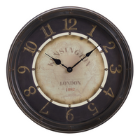 Monarch Specialties - Horloge - 16 po Rond - Horloge Murale - Brun Antique - Transitionnel-Ajoutez une touche décorative à ce mur vide avec cette charmante horloge murale ronde de 16 pouces, dotée d'un cadre en plastique durable de couleur marron antique et d'une surface en verre transparent