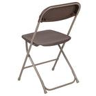 Flash Furniture – Chaise pliante en plastique série Hercules de luxe, capacité de 800 lb, brun, 10/paquet-Léger pour faciliter le transport et le rangement