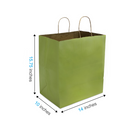 Reliabag - Sac En Papier Avec poignees Torsadees, Citron Vert, 14 po L X 10 po P X 15,75 po H, Paquet De 50-Poignees renforcees en ficelle torsadee