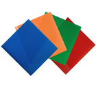 JAM PaperMD – Reliures en plastique assorties à 3 anneaux, 1,5 po, rouge, vert, bleu, orange, 4/paquet-3 anneaux ronds