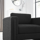 Modway - Visible Tissu Boucle Fauteuil - Noir-Ressorts hélicoïdaux enchevachés